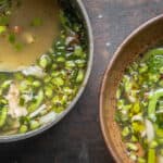 Pheasant back mushroom soup with fiddleheads and green garlic recipe