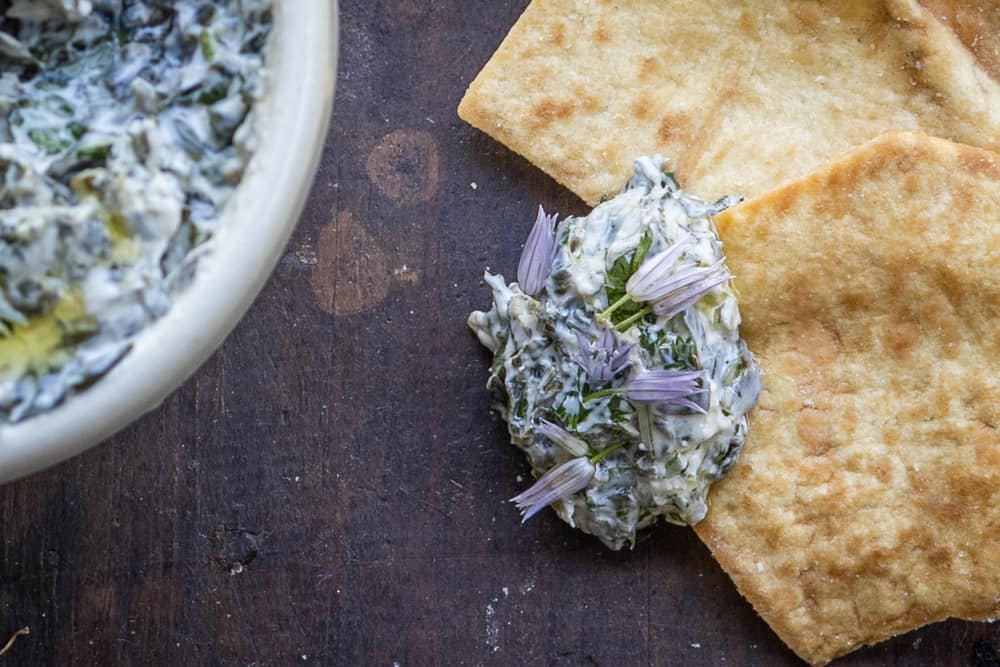 Lambs Quarters Dip Borani Esfenaj