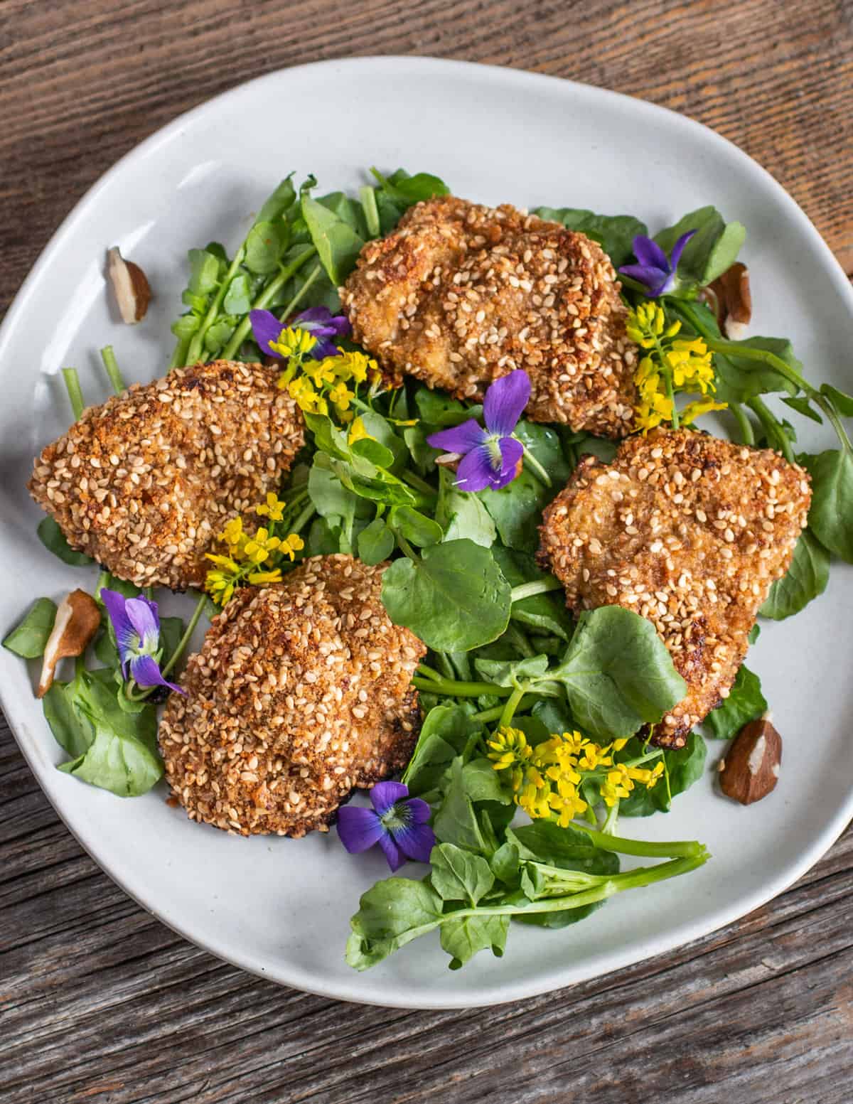 Sesame Baked Chicken of the Woods Mushrooms Recipe