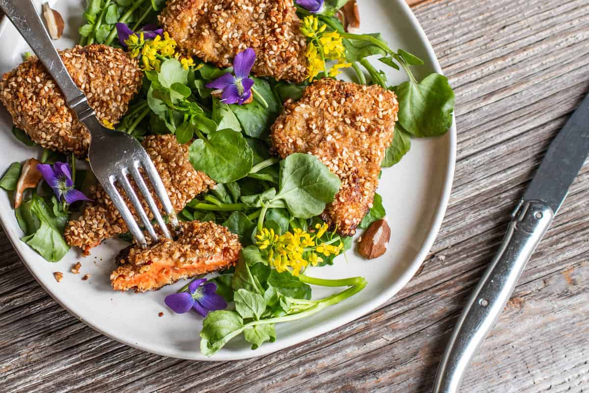 Sesame Baked Chicken of the Woods - - Forager | Chef