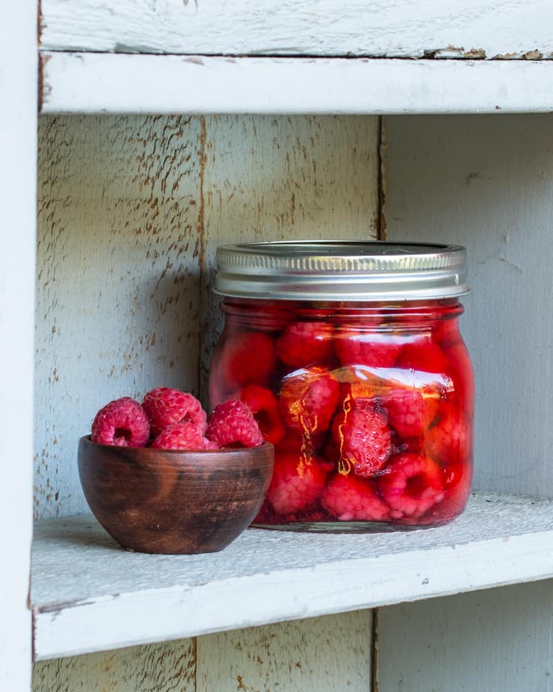 Wild raspberry infused vinegar