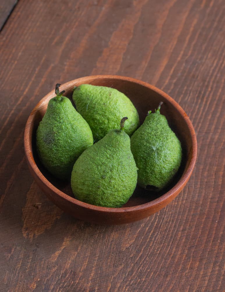 Green unripe black walnuts