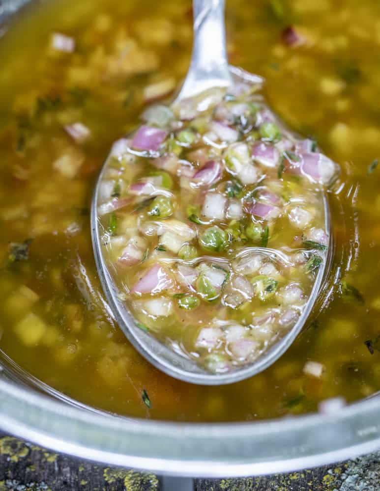 Green coriander vinaigrette