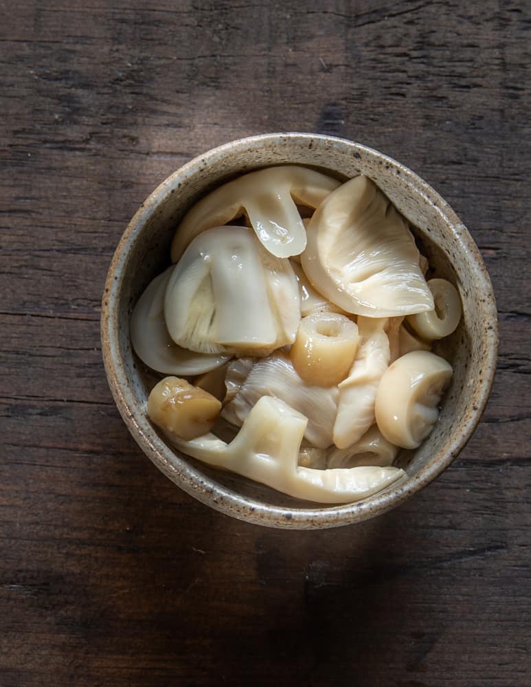 Japanese-inspired Amanita muscaria pickles