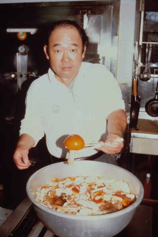 A man with cooked amanita muscaria in Japan 