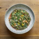 Greek foraged greens with garlic and paprika or tsigarelli