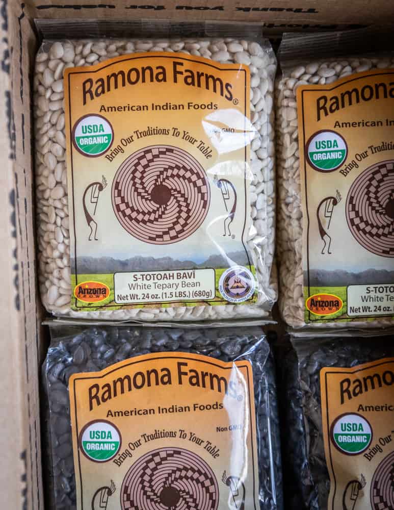 Heirloom tepary beans from Ramona farms 