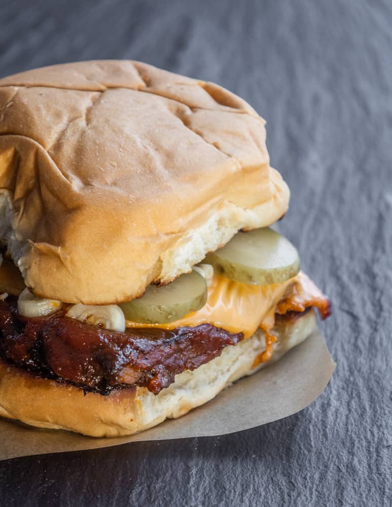 Venison Mcrib sandwich