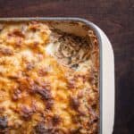 Venison casserole recipe with wild rice, mushrooms cabbage and cheese