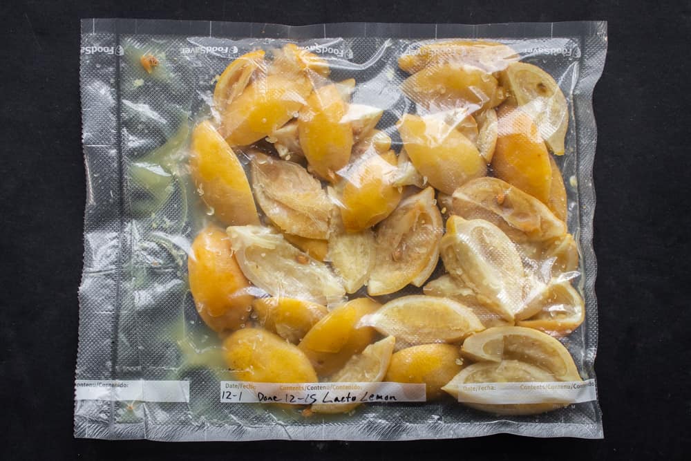 Vacuum fermented lemons