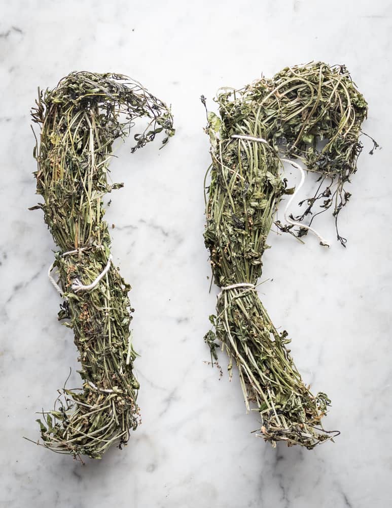 Dried Bundles of Galium Triflorum, Sweet Garlium, a Woodruff Susbtitute