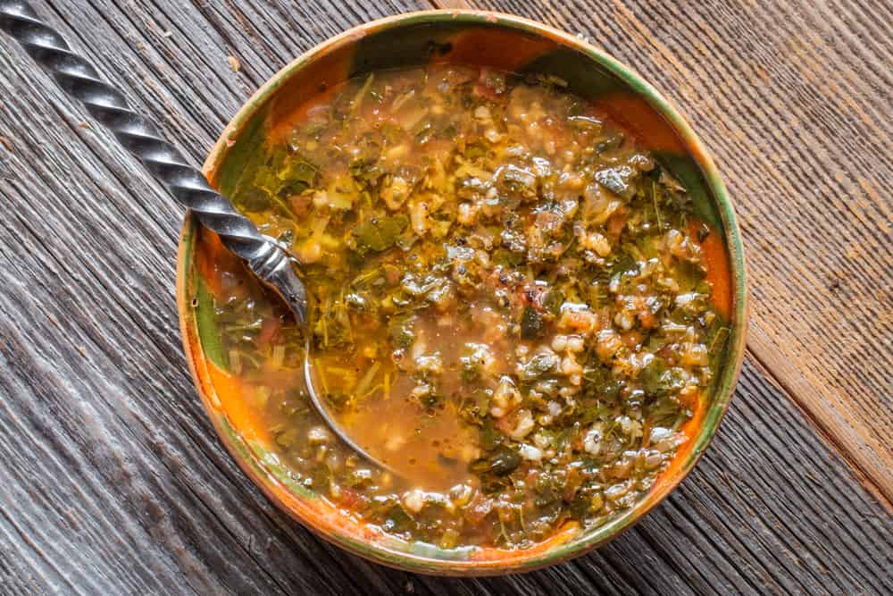 Zuppa Ortiche Italian Nettle Soup with Rice