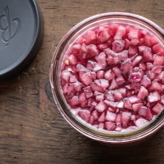 Red Onions Pickled in Wild Berry Vinegar