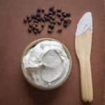 foraged Spicebush cream cheese frosting