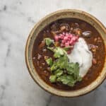 Venison stew with huitlacoche and tepary beans