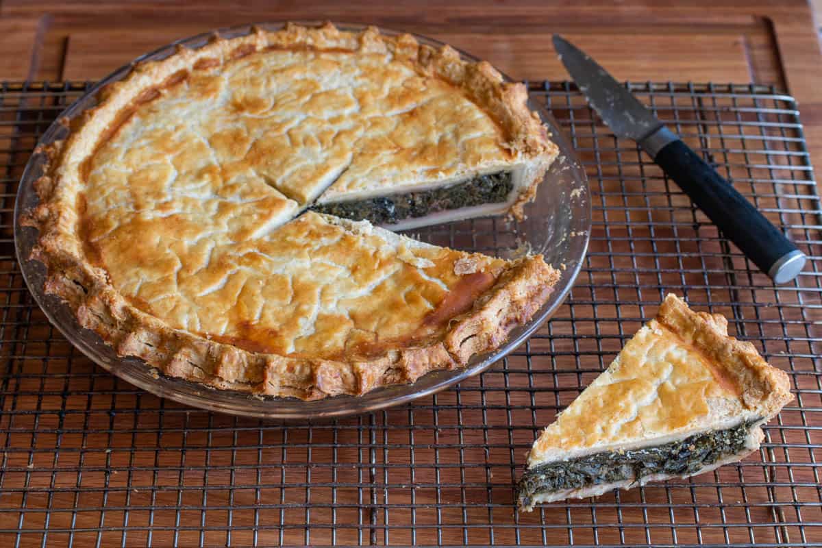 Erbazzone, Italian Foraged Greens Pie 