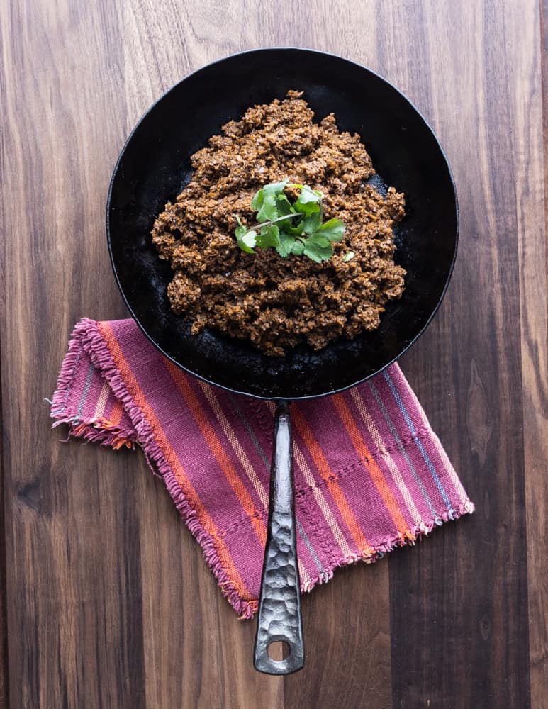 Hen of the woods mushroom taco meat