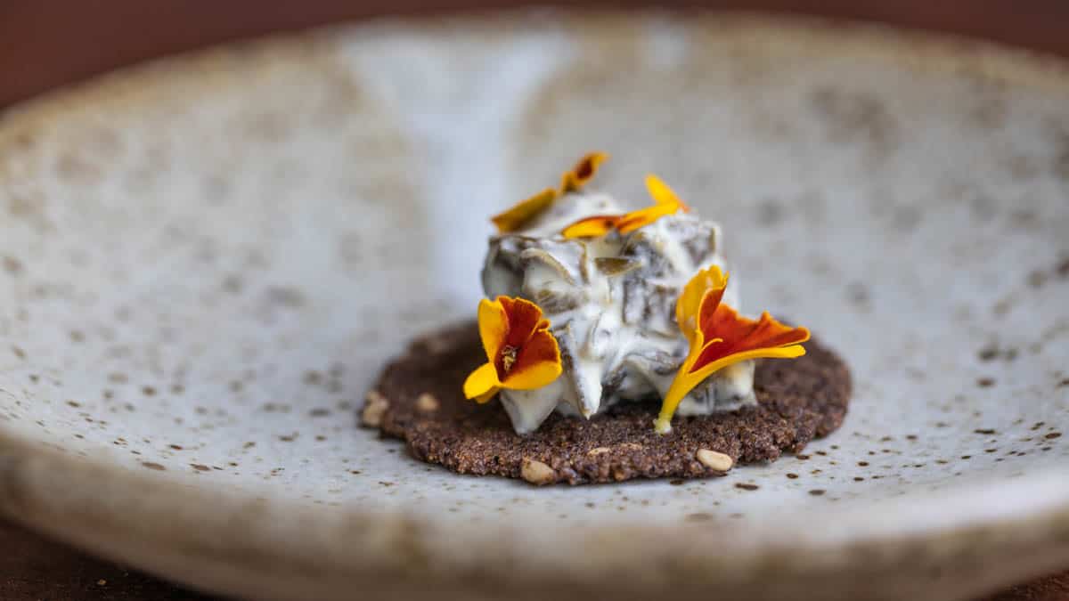 n a cracker with marigold flowers 