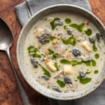Duck soup with wapato, wild rice and dried morels (20)