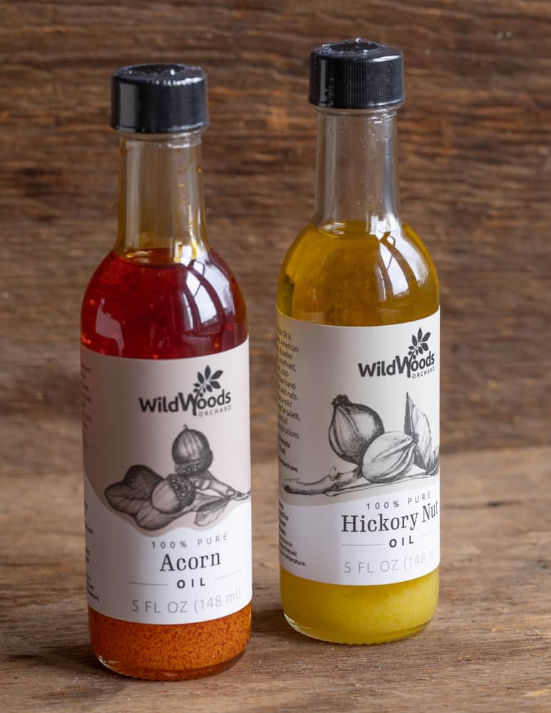 Bitternut hickory oil and acorn oil from Forager's harvest