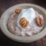 Hickory nut milk rice pudding inspired by Kanuchi