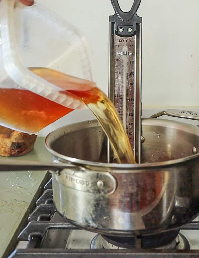 Cooking shagbark hickory syrup