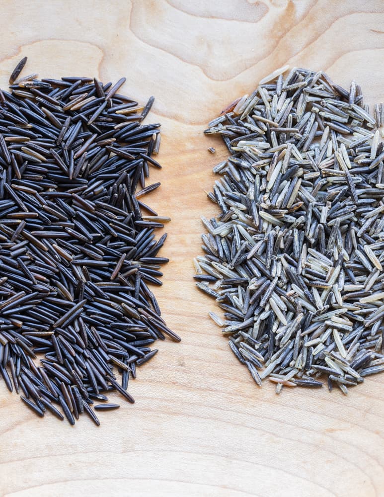 Black paddy rice vs wood parched wild rice