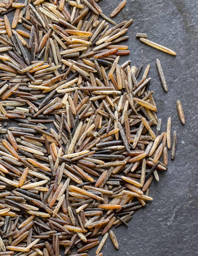 Wood parched wild rice 