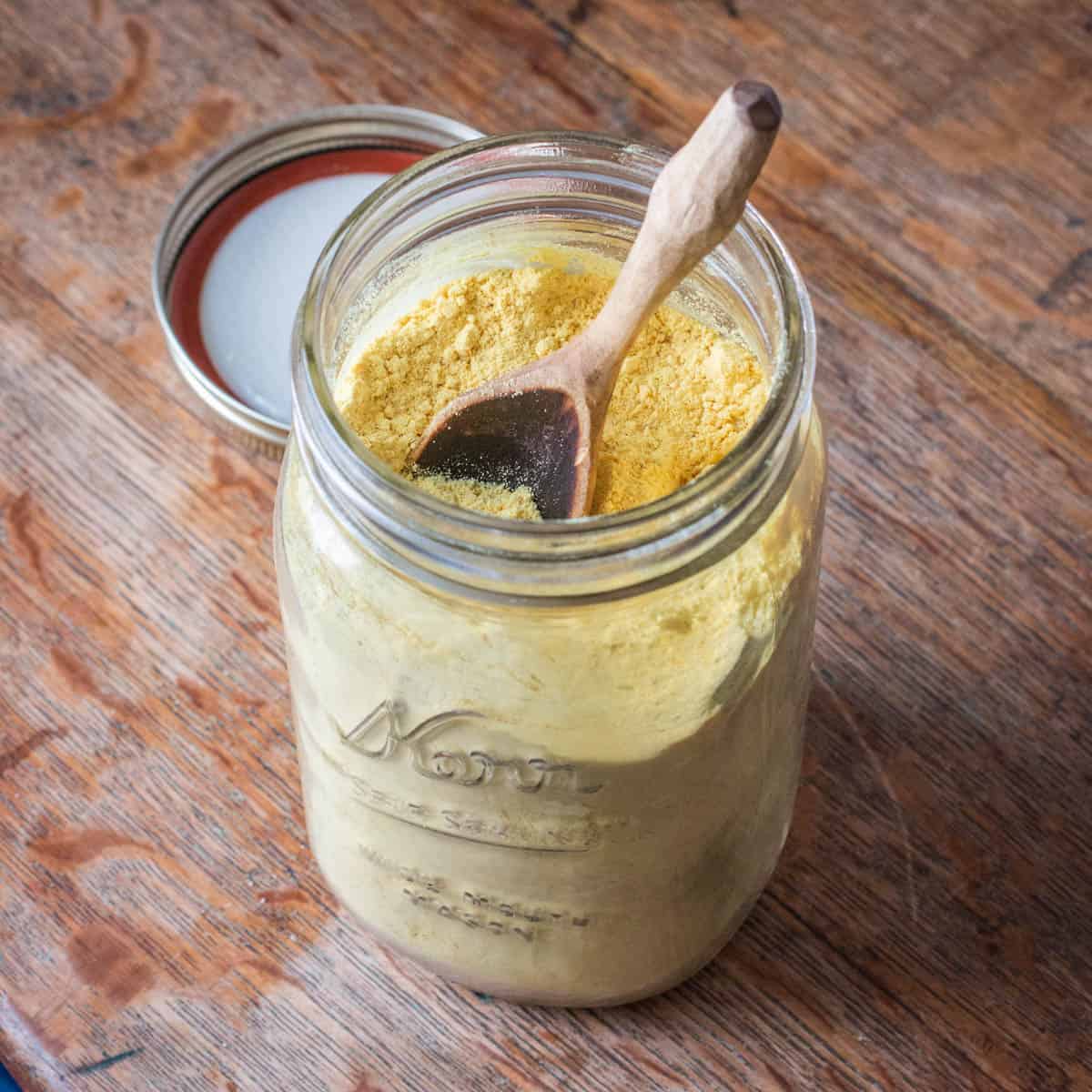 a quart jar of pine pollen