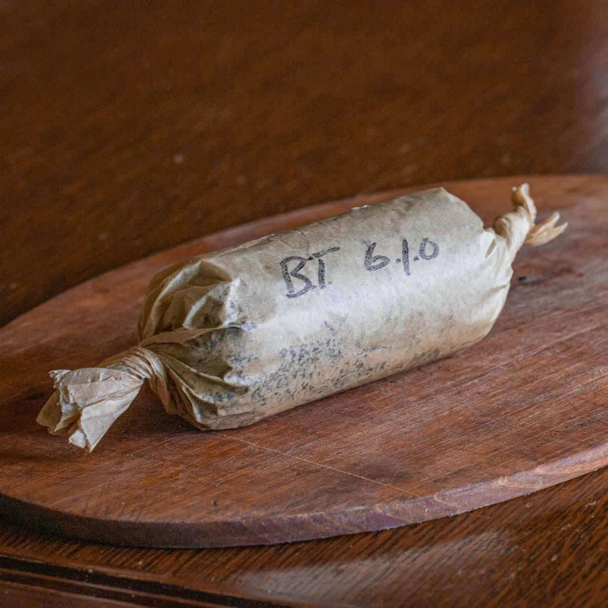 mushroom butter rolled in parchment