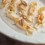 caramelle pasta with walnut sauce and birch syrup
