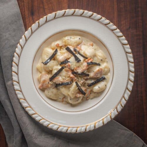 Creamy Black Truffle Gnocchi with Mushrooms Forager Chef