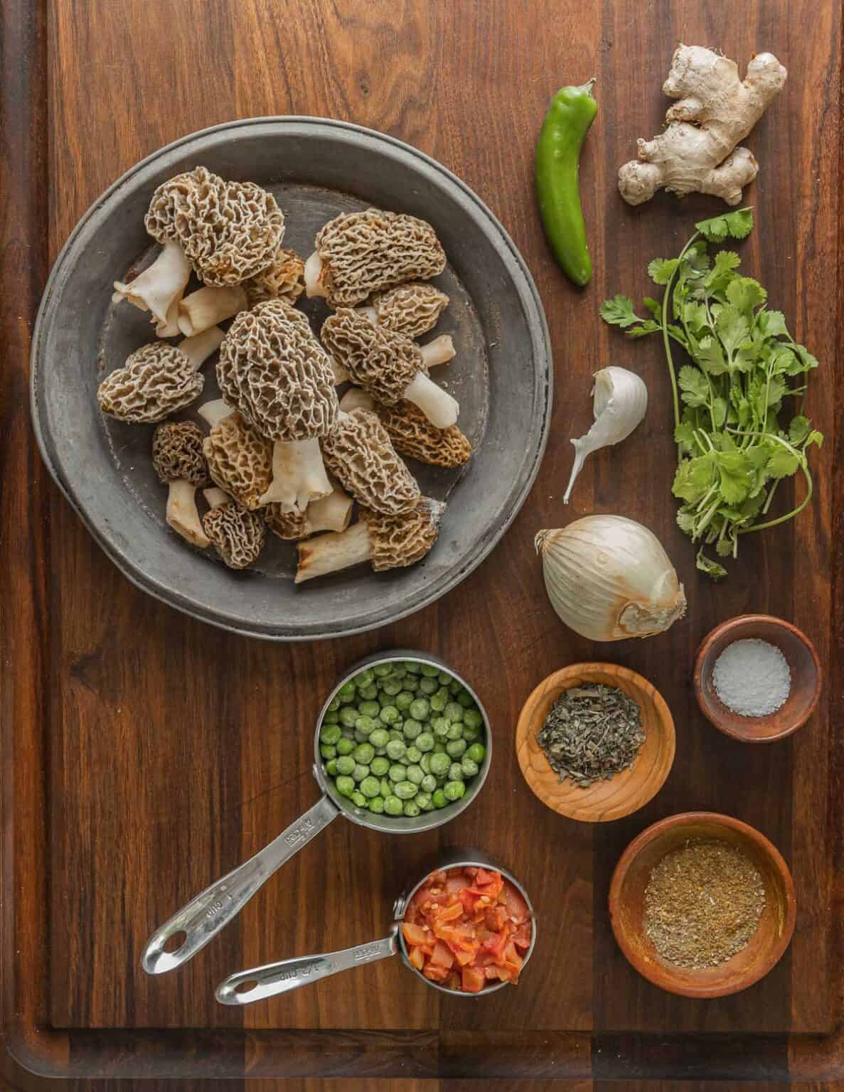 Mushroom Matar (Morel Curry with Peas) Forager Chef