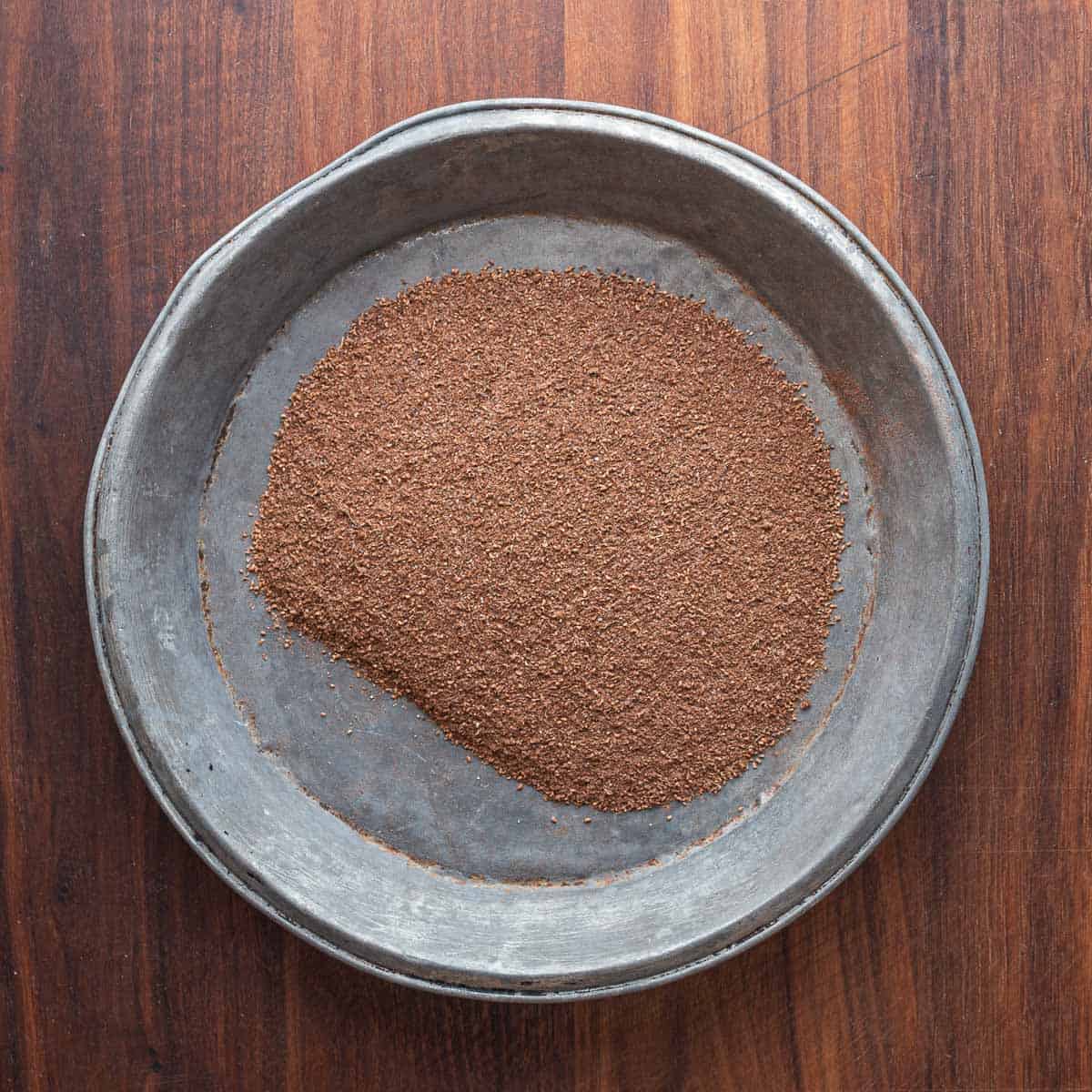 A tray of dock seed flour.