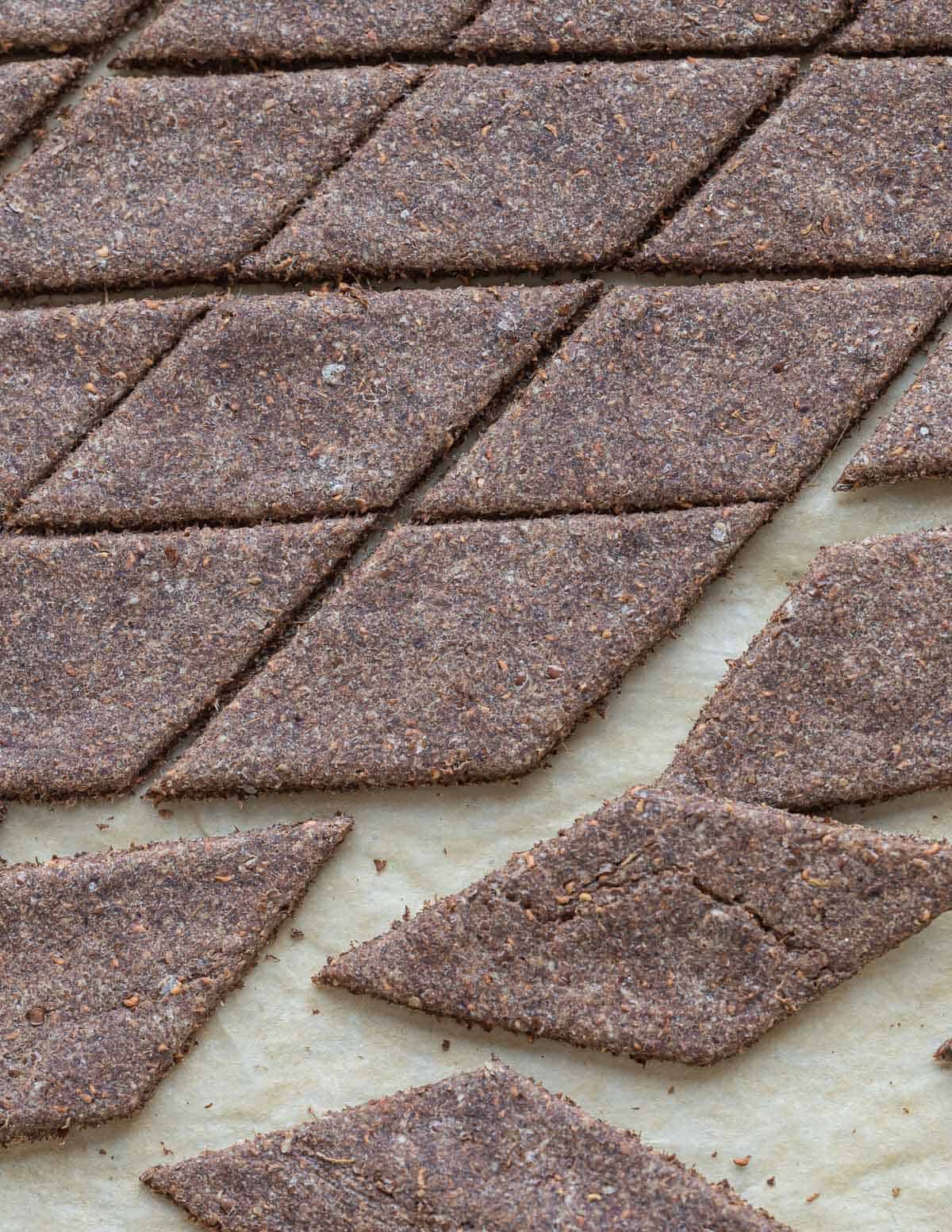 Cooked dock seed crackers. 