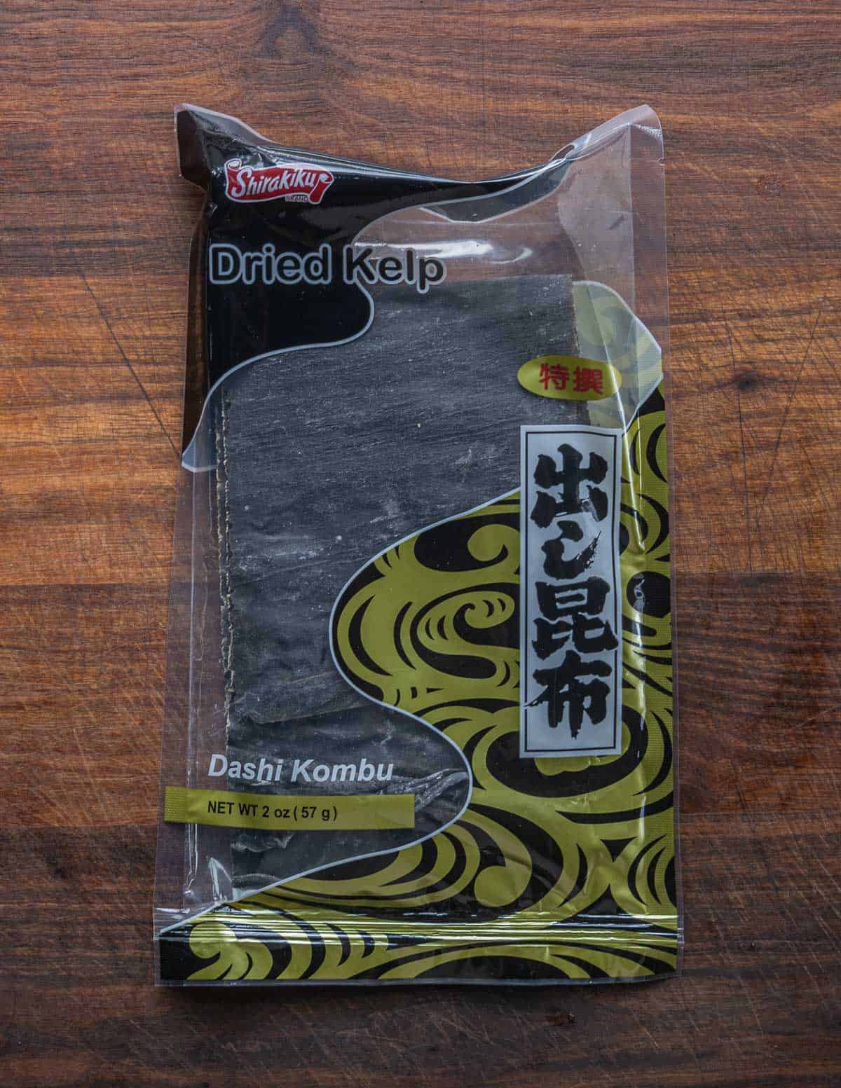 A bag of kombu for making dashi. 
