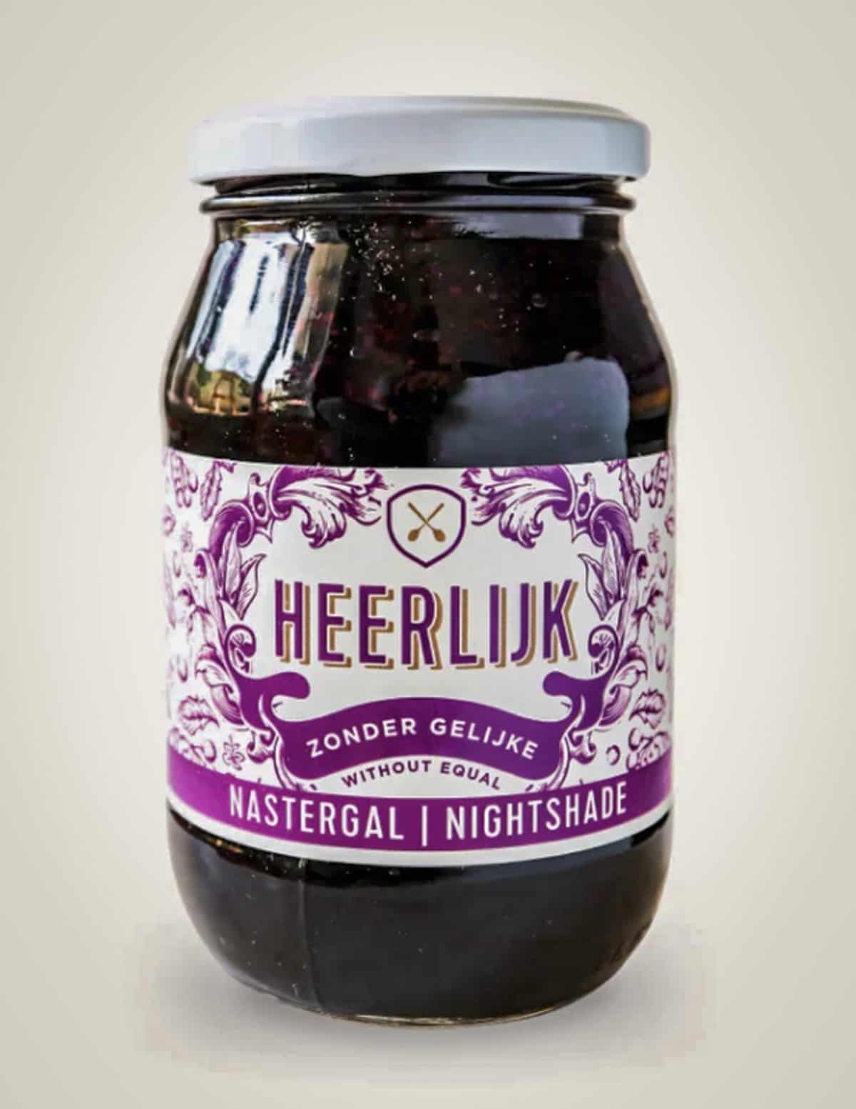 A jar of black nightshade jam from South Africa. 