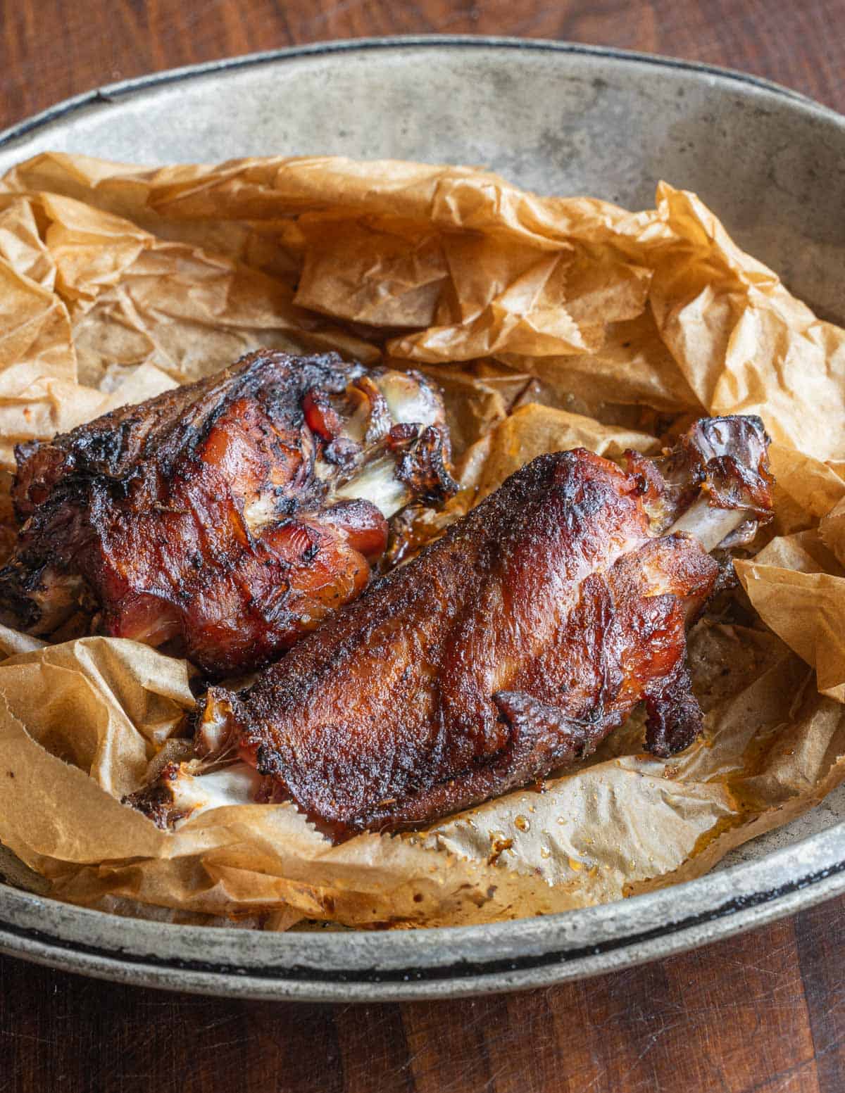 Smoked khati khati chicken or turkey wings. 