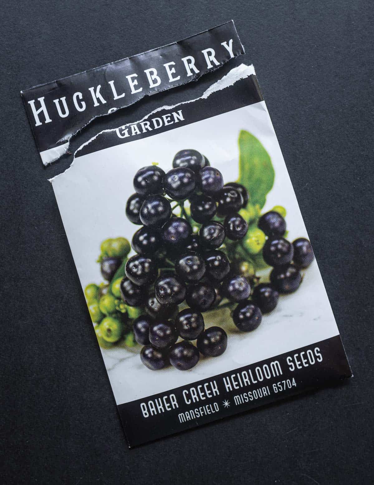 A bag of black nightshade or garden huckleberry seeds.