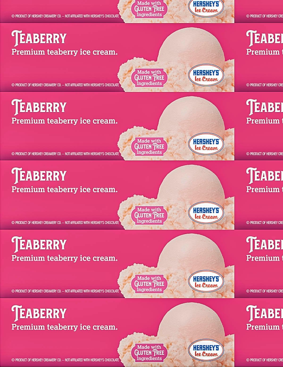 An image of a teaberry ice cream logo from the Hershey's company in Pennsylvania. 