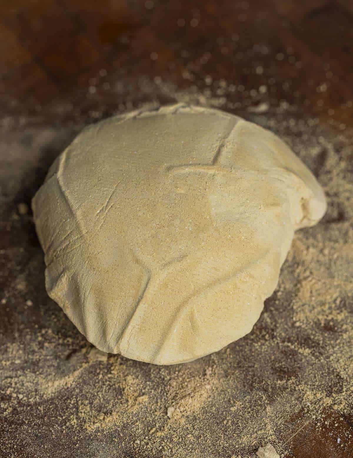 A finished block of khirret, a candy made from pollen in Southern Iraq. 